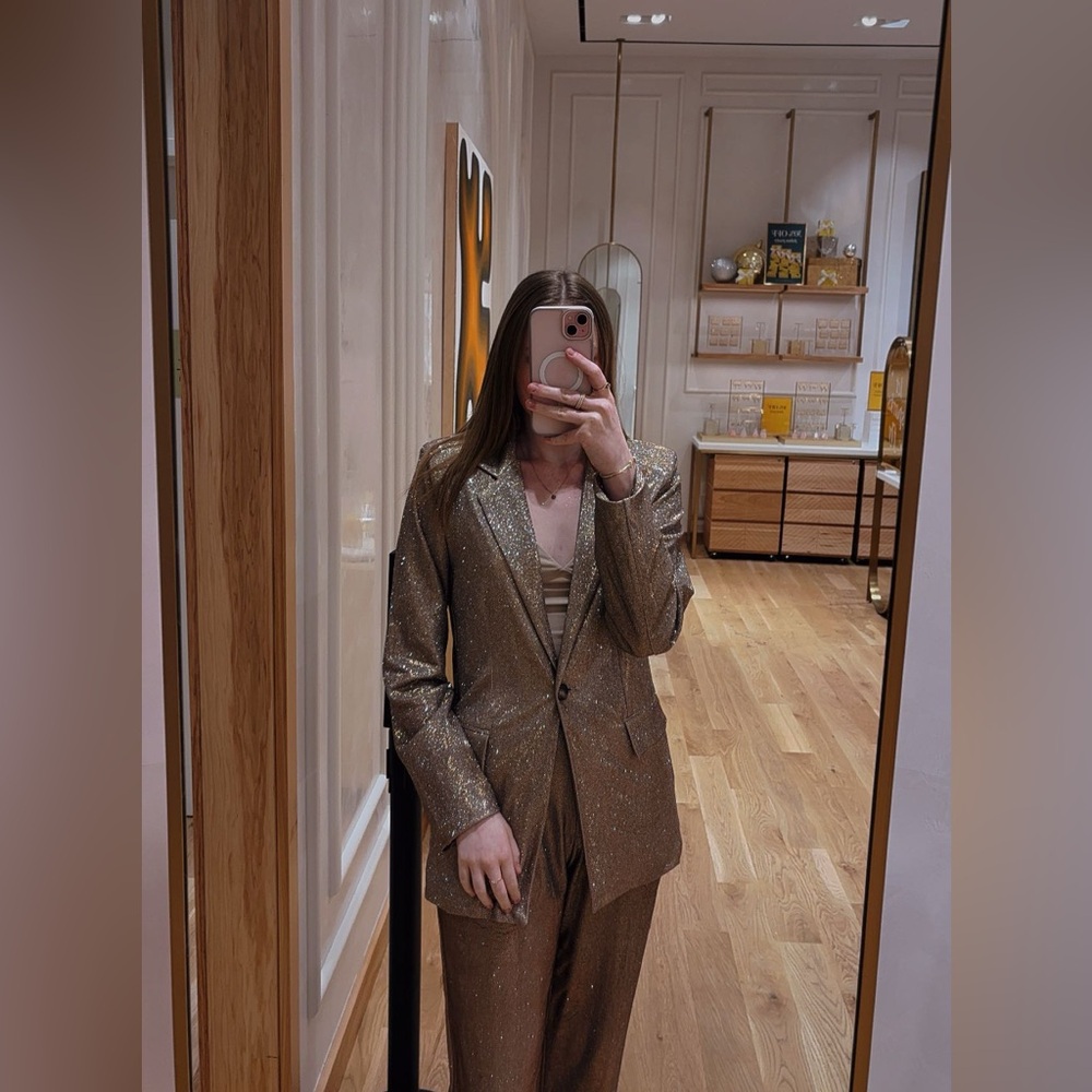 Wild Fable oversized glitter blazer- copper